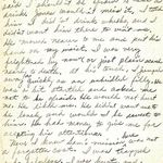 "One of six legal-sized papers, written in pencil, in which Rosa Parks gives a harrowing and detailed account of her near-rape by a Mr. Charlie, a white neighbor, where she was a 18-year-old housekeeper in 1931. The date of the pages is mid-1950s to the early 1960s."